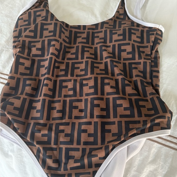 Fendi Kids Bodysuit - Brown and Black - Picture 1 of 3